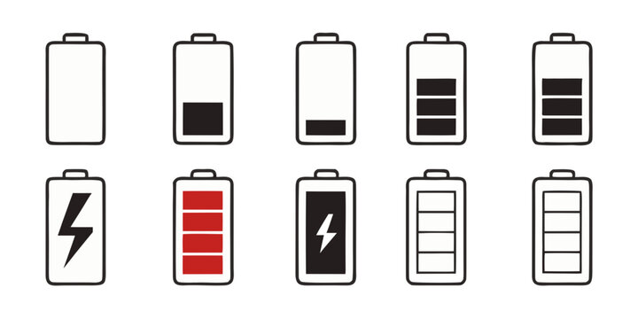 battery level icons Vector