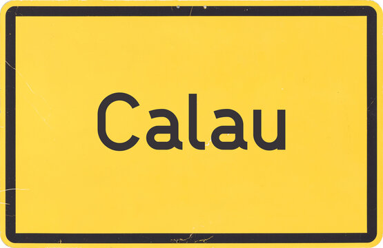 Ortsschild Calau