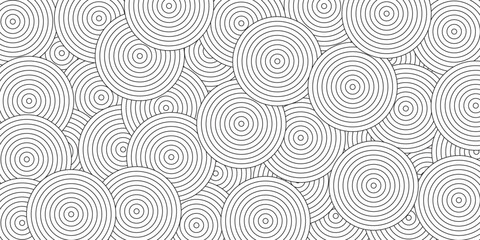 Fototapeta premium Abstract gold circle lines on dark background. Geometric stripe line art design.