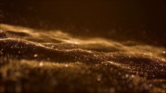 Seamless looping soft glowing sand particles cinematic bronze pearl shades swirling slowly delicate luminous refined visuals motion gradient shimmer