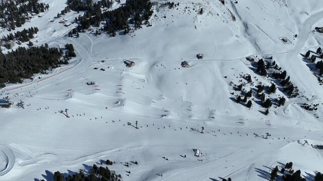 Obereggen Ski Slopes & Latemar Aerial View