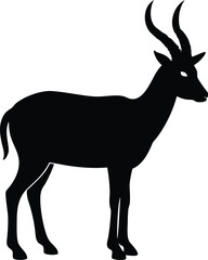 Fototapeta premium addax silhouette vector flat icon style no deta