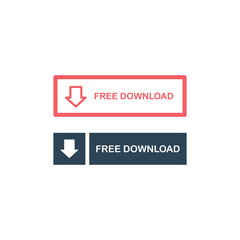 Fototapeta premium Download icons set vector illustration 