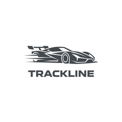 Trackline Modern Supercar Racing Speed Logo
