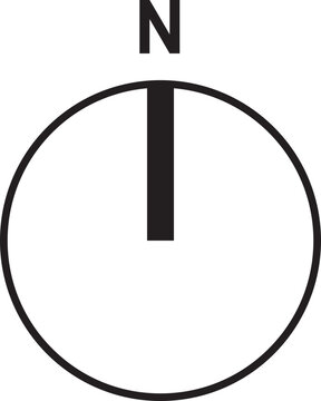 North arrow icon vector illustration