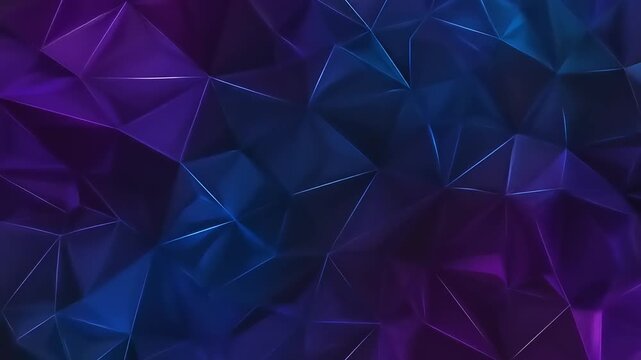Abstract polygonal texture in gradient colors of blue and purple, with highlighted edges