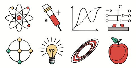 a collection of science and technology icons Vector © rabi