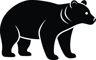 Obraz premium Bear silhouette vector art Illustration