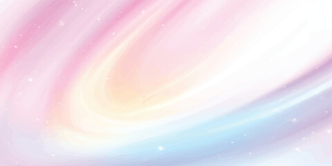 Obraz premium Abstract pink background with colorful circles and soft light waves creates a bright gradient motion pattern for a texture wallpaper illustration