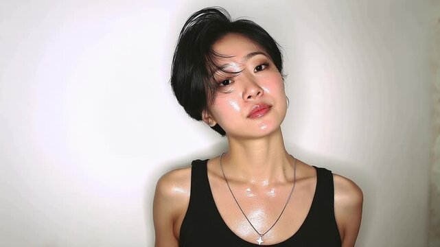 健康的な魅力を持つアジア人女性