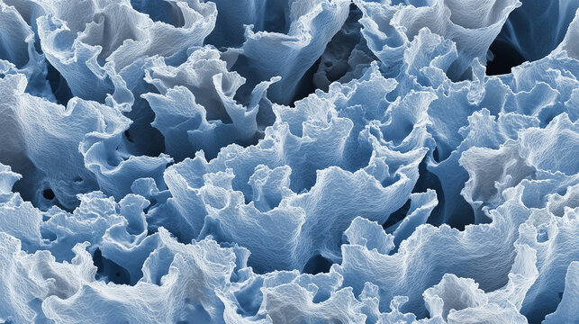 Scanning Electron Micrograph SEM of Bacteria Topographical View