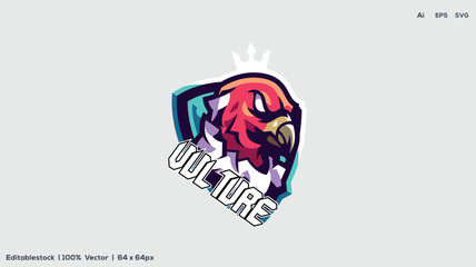 Esport mascot logo badge vector illustration © Effort less