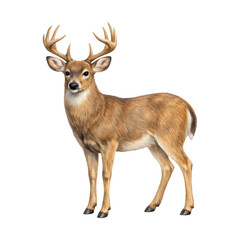 Obraz premium PNG Majestic deer with detailed antlers.