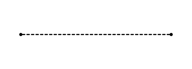 Minimal dotted horizontal divider line with round endpoints