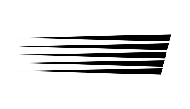 Dynamic speed motion lines streak effect abstract fast movement stripes element