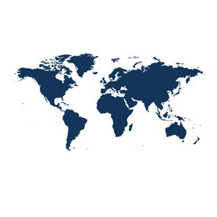 Obraz premium World Map Illustration - Global Geography Outline for Education and Travel Visuals Countries of the Earth