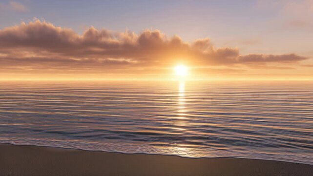 Endless ocean of floating waste glowing in golden sunset light, environmental concept illustrating marine pollution, plastic crisis, climate impact, and the contrast between natural beauty and human w