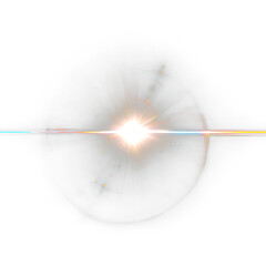Light burst with colorful rays on a transparent background created with digital graphics