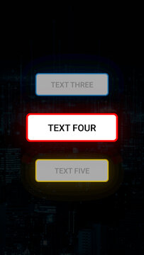 Sliding Focused Text Blocks With Smooth Glow Effect Option