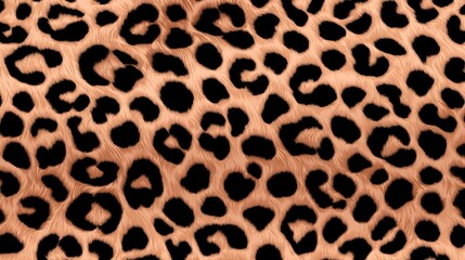 Fototapeta premium Peach and black leopard print seamless pattern background