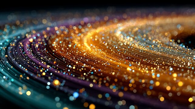 Futuristic macro light wave and particle interference art background pictures