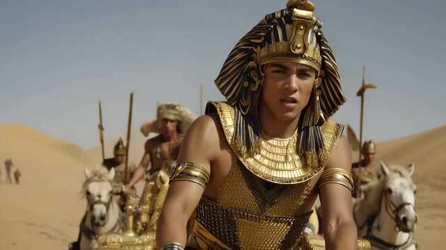 The Israelites left Egypt and Pharaoh and his soldiers chased them through the desert