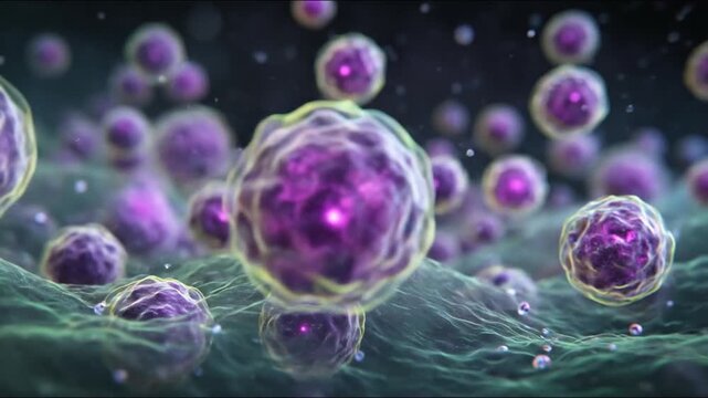 thousand of cells human animal cell flowing