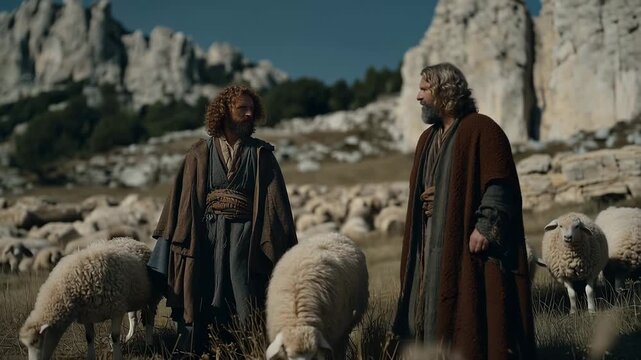 Gad and Asher were tending the sheep, these two men were Jacob's sons by his wife Zilpah
