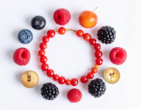 열매-베리-산딸기-오디-라즈베리-블루베리-믹스베리-베리 플레이트-베리 플레이팅-플랫 배치-원형 배치-메시지 공간-항공샷