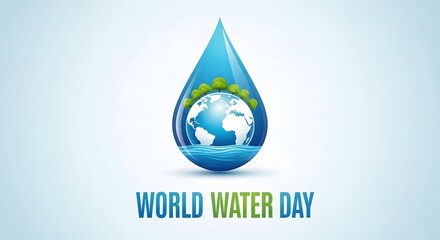 Fototapeta premium World water day celebrating our planet's precious resource