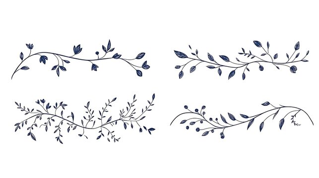 Leaf silhouettes, vector collection, diverse leaves shapes, nature elements. Ideal for eco friendly brand aesthetics, botanical illustrations, educational materials, artistic designs, decorations.