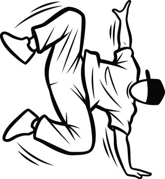 Judo Athlete Performing Back Handspring Throw Technique Illustration