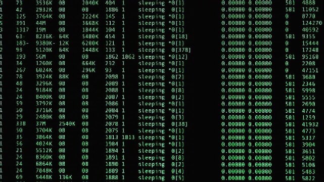 Hacker code on computer screen, suggesting programming, software development, cybersecurity and hacking; close-up pixelated terminal text and script evoke data, networks and digital technology.