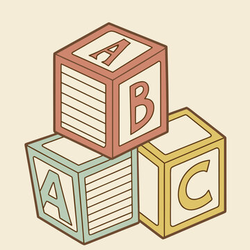 Colorful wooden alphabet blocks stacked on of each other wooden blocks letters learning