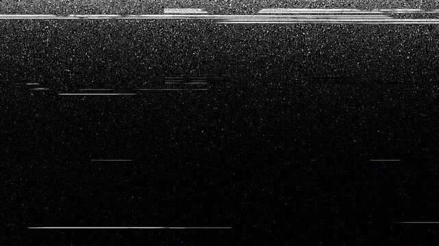 Retro VHS error screen transition with analog tape glitch distortion