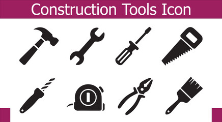 Obraz premium Essential construction tools for building repair and home improvement projects