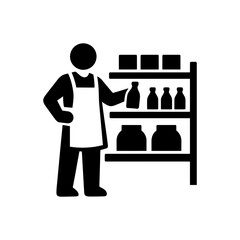 Fototapeta premium Grocer Small Retail Shop Icon