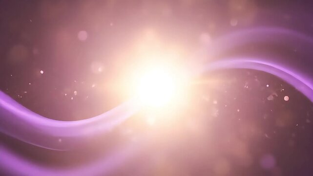 Vibrant purple light bursts with swirling curves and radiant glow.