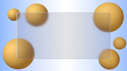 An abstract 3D render with a glassmorphism effect shows off a frosted glass plaque, creating a modern and stylish visual background for projects.