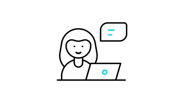 Customer Support Animated Icon Video Sock