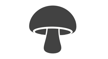 Simple Black Mushroom Icon Illustration. © Richard