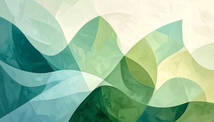 Abstract overlapping ovals wave pattern in soft pastel colors