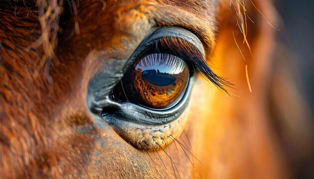 Close-up of a horse's eye