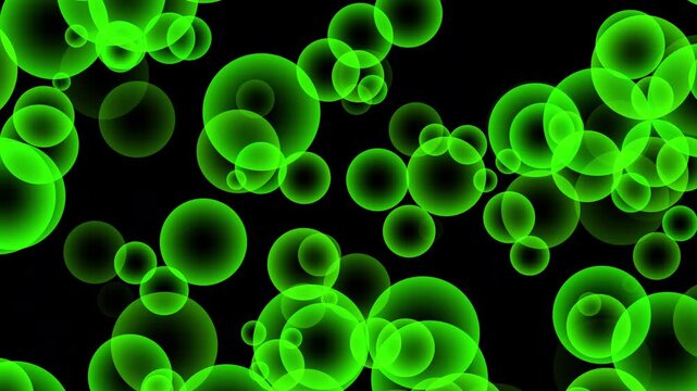 green bacteria cell particel