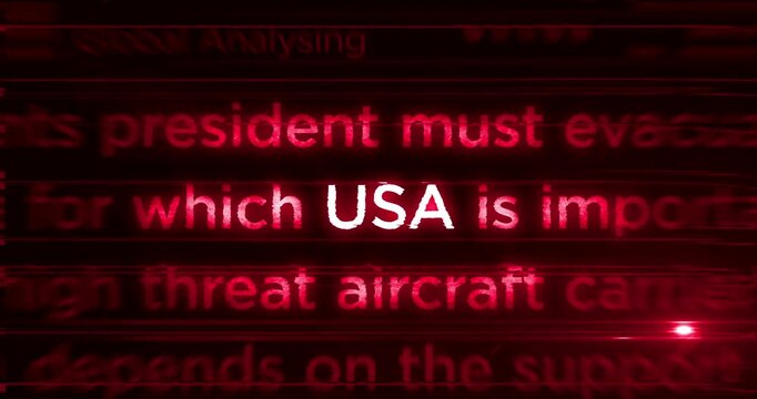 Iran Israel USA war conflict. Headline news titles international media abstract concept  loop. Seamless and looped 3d animation.