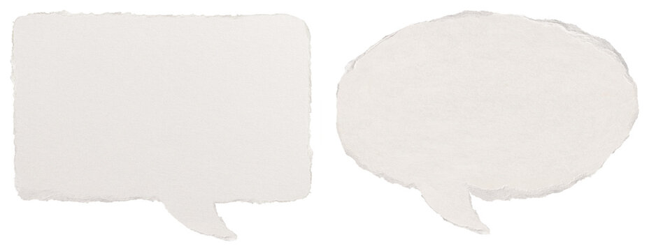 Blank speech bubble cutouts element set