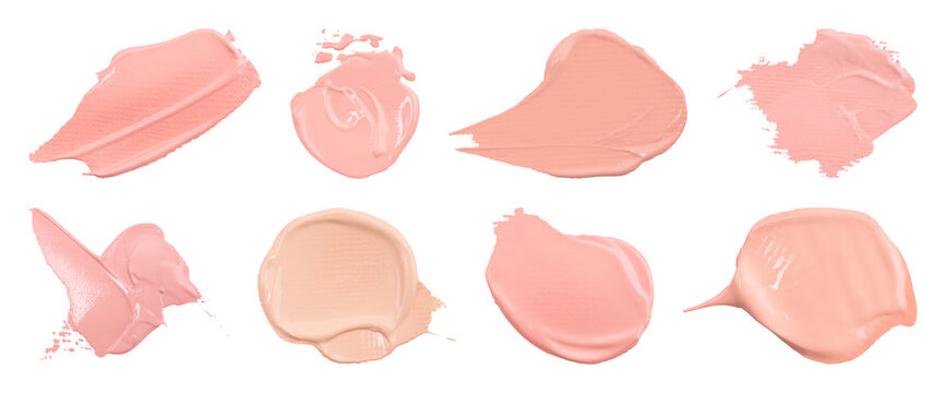 Various pink makeup swatches element set