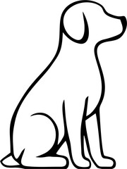 Obraz premium illustration of a black dog
