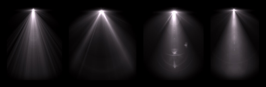 Ethereal beams illuminate darkness