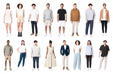 Diverse group casual fashion